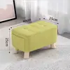 Taburete pequeño de tela para el hogar, taburete para cambiarse los zapatos, reposapiés para sofá de sala de estar, banco pequeño de madera para niños, asiento cuadrado de madera para sala de estar