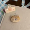 Lindo colgante de llavero de oso de peluche de dibujos animados, muñeco de juguete, decoración para mochila de estudiante, llavero, regalo, venta al por mayor