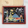 Série GuangdongGuangzhou Yangcheng Yueyun Huacheng Cenário Ímãs de Geladeira Souvenirs Turísticos Culturais e Criativos Adesivos Magnéticos
