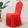 Funda de Silla Elástica Universal para Banquetes de Boda de Hotel Estilo Falda Transfronteriza Falda Larga Elástica Funda Completa para Silla Venta al por Mayor Color Sólido