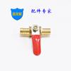 Válvula de Bola Mini de Doble Conexión, Autoproducida y Autovendida, Manija Roja Pagoda, Mini Válvula de Purga de Aire de Latón, Micro Válvula de Escape, Accesorios para Compresor de Aire