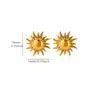 Anillo abierto de girasol vintage europeo y americano, acero de titanio chapado en oro, anillo único de diosa del sol, joyería de diseño de nicho
