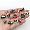 1 Set de Accesorios para Joyería DIY para Mujeres: Serie de Moda Zapatos de Tacón Alto, Sombreros, Collares, Pulseras, Aretes y Materiales para Colgantes