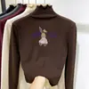 Top estiloso de outono para meninas, de veludo alemão dupla face, com babados, camada base, gola alta discreta, para crianças mais velhas, peça externa casual e quente
