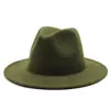 Sombrero de Fieltro Grueso de Color Sólido Transfronterizo para Hombres y Mujeres Otoño e Invierno Sombrero de Jazz Retro Sombrero de Copa de Lana Europeo y Americano de Borde Plano de 7 cm para Adultos