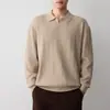 Suéter Mokamke de Alta Gama para Hombre con Cuello de Gaviota para Viajero, Nuevo Suéter de Punto de Canalé Vertical para Hombre Otoño 2026, 22300