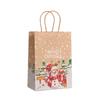 Bolsa de Papel Kraft Navideña Transfronteriza Bolsa de Embalaje de Cartera Impresa de Hombre de Jengibre de Dibujos Animados Bolsa de Regalo Navideña para Niños