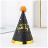 Sombrero de Fiesta Puntiagudo con Puntos Ondulados Bronceado Fiesta de Cumpleaños Decoración de Fiesta Suministros de Cumpleaños para Niños Adultos Sombrero 10 Piezas