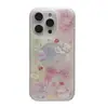 Capa com Suporte Magnético Gato Morango Degradê para iPhone 18 Pro Max, adequada para 17 Pro, camada dupla 16 Pro