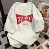 Camiseta de Manga Corta con Estampado de Letras de Marca de Moda Diseño Creativo 2026 Verano Nuevo Estilo Informal Perezoso Ropa de Trabajo Superior