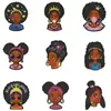 Parches Bordados de Dibujos Animados de Moda Transfronterizos Personas Negras Insignias Bordadas por Computadora Etiquetas de Tela Parches con Adhesivo Termofusible en Stock Venta al por Mayor