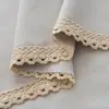 Toalha de Mesa Retangular, Estoque Disponível, Cor Sólida Revestida com Filme TPU de Poliéster, Design com Aparência de Linho, Impermeável e Resistente a Óleo, Opções Multicor com Borda Decorativa de Renda para Sala de Jantar e Decoração de Casa, Fornecimento Direto da Fábrica