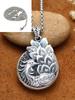Colgante de pavo real vintage de doble cara de plata pura 999 cadena de suéter para mujer collar largo de plata esterlina colgante colgante de plata esterlina