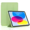 Nueva funda protectora plegable en tres partes para iPad 10 de 10.9 pulgadas, funda de silicona y cuero para Air 5, funda protectora ultradelgada de 10.2