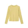 Camiseta Base de Trébol de Cuatro Hojas de la Suerte de Otoño ABOUTSEA para Mujer, Bendición de Buena Suerte, Camiseta de Manga Larga con Cuello Redondo Ajustada de Terciopelo Mousse