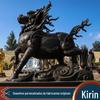Grande Pátio Externo Escultura de Besta Auspiciosa de Cobre Puro Ornamento de Unicórnio Externo de Bronze Fundido para Proteção do Lar e Atração de Riqueza Artesanato