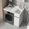 Gabinete de lavandería para balcón con fregadero integrado y tabla de lavar, gabinete para lavadora de carga frontal, combinación de gabinetes de baño, venta al por mayor de fábrica
