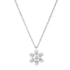 Colar Arvaleff Original em Prata Esterlina S925 Colar de Floco de Neve Moda Transfronteiriça Corrente para Clavícula Zircônia com Diamante Banhado a Ouro 14K