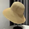Sombrero de Pescador Plegable Minimalista Estilo Japonés para Protección Solar en la Playa para Mujeres, Sombrero de Paja de Verano, Sombrero para el Sol