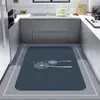 Alfombrillas para el suelo de la cocina son antideslizantes, a prueba de aceite y resistentes a la suciedad, el lodo de diatomeas absorbe el agua, alfombras de suelo lavables y limpiables con paño, alfombrillas domésticas simples para todo el suelo