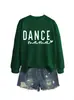 Dance Mama Amazon Ebay Site Independente Casual Simples Versátil Feminino Outono e Inverno Novo Moletom com Gola Redonda