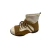 Botines cortos transpirables retro modernos estilo postapocalíptico para mujer 2026 Otoño/Invierno Nuevos de caña alta Modernos con retazos Temperamento Versátiles Botines Cortos