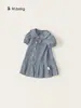 Vestido para Niñas Youbao, Vestido Infantil Estilo Escolar con Mangas Abullonadas, Vestido de Verano Línea A para Niños Pequeños, Vestido Camisero para Niñas