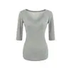 699-2026 Estilo Nuevo Primavera/Verano Top Casual de Cuello V Puro Deseo para Mujer, Ajuste Ceñido Sexy Adelgazante Camiseta de Manga Media