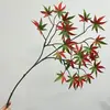 Envío Directo de Fábrica de Flores Artificiales, Selección Transfronteriza de Flores Falsas, Hojas de Arce Rojas para Paisajismo de Ingeniería, Decoración de Jardín y Diseño de Escenarios