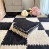 Tapete de pelúcia de cabeceira, quarto, pavimentação completa, costura, espuma, tapete de chão, cortável, quarto de menina, tapete de tatame, casa