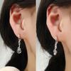 Aretes de Oreja de Guitarra Negra Spice Girls Hip Hop Diamante Asimétrico Nota Musical Pop Música Bajo Violín Aretes Mujer