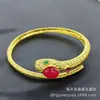 Nuevo Pulsera de Estilo Chino Antiguo con Incrustaciones de Oro, Jade y Calcedonia con Diseño de Dragón y Fénix Huecos, Versátil Estilo Chino