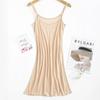 Yuyue Silk Pijama Sexy de Deseo Puro para Mujer Francés Verano Delgado Cómodo Ropa Interior Base Color Sólido Transpirable Camisón con Tirantes