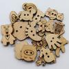 Botones de madera DIY hechos a mano profesionales botones de madera de dibujos animados para niños bebé botones adhesivos creativos botones de madera