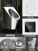 Urinal de Aço Inoxidável para Bar com Sensor Automático Urinal Masculino Urinal Anti-Odor Banheiro Urinal de Parede