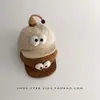 Chapéu de Bebê Desenho Animado Fofo Outono e Inverno Quente à Prova de Vento de Veludo Cotelê com Aba Boné de Beisebol para Meninos e Meninas de Poucos Meses