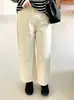 Jeans vintage de pierna ancha de cintura alta para mujer talla grande 2026 otoño versátiles casuales de pierna recta para mujer talla grande