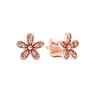 Aretes de Abanico de Plata Esterlina S925 Panjia Aretes Brillantes de la Serie Flor Margarita Estilo Lazo Aretes de Moda Elegantes Aretes