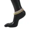 Accesorios Transfronterizos Europeos y Americanos Moda Estilo Ins Dulce Simple Multicapa Zirconia Borla Colgante Tobillera Tobillera Tobillera para Mujeres