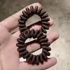 Cuerdas para el pelo de cordón telefónico de tela de venta caliente transfronteriza, Cuerdas para el pelo simples y elegantes, Diademas de moda, Gomas para el pelo populares, Bandas elásticas