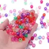 Cuentas acrílicas de agujero grande color transparente cuentas de barril agujero recto cuentas sueltas pulsera hecha a mano DIY cuentas para pulsera accesorios de joyería