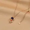 Cadena para clavícula elegante con baño de oro real, diseño de nicho femenino, collar de astronauta, collar de personalidad hip hop, joyería al por mayor