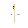 Cuchara de acero inoxidable 304 Cuchara pequeña redonda dorada Cuchara para mezclar café Cuchara para miel Cuchara para condimentos Cuchara para postre Cuchara de regalo para la mano