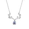 Colgante de Moissanita Collar de Plata de Ley 925 Diseño para Mujer Cadena para Clavícula Yilu You You Adorno Navideño de Comercio Exterior Transfronterizo