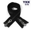 Cremallera metálica YKK No. 5 cremalleras dobles de plata antigua para ropa, chaquetas y bolsillos