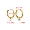 Hebilla de Oreja con Diseño de Múltiples Anillos Dorados Accesorios de Aro de Acero Inoxidable Múltiples Estilos Material para Joyería de Oreja DIY Venta al por Mayor