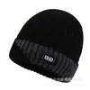 Gorro para Hombre Otoño e Invierno Gorro de Punto Chenilla Lana Forro Polar Engrosado Gorro con Protección para las Orejas para Ciclismo al Aire Libre a Prueba de Frío Gorro sin Visera