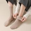 Calcetines de lana al por mayor Acheng para hombre, con forro polar, engrosados, cálidos, de media pantorrilla, cachemir, estilo otoño e invierno, calcetines de vestir de doble aguja