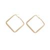 2021 nuevos pendientes geométricos de metal mate exagerados europeos y americanos para mujer, pendientes cuadrados elegantes que combinan con todo a la moda