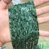 Cuentas rectangulares de piedra natural de 2*4 mm, piezas rectangulares pequeñas, componentes de joyería semiacabados en forma de tira larga, directo del fabricante